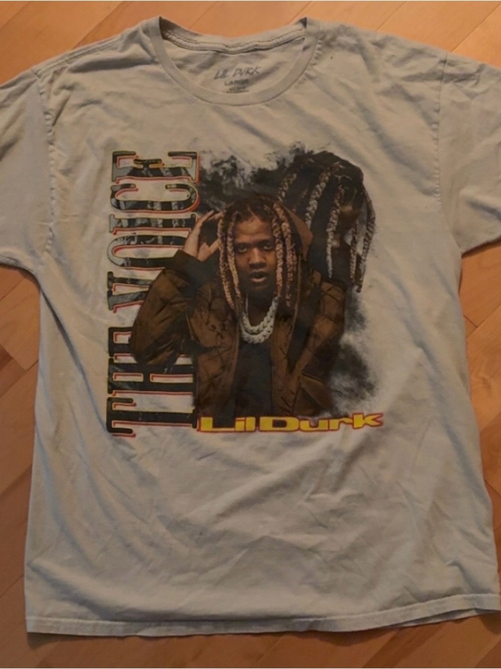 Light Blue Graphic Short Sleeve Tee with Artist Print